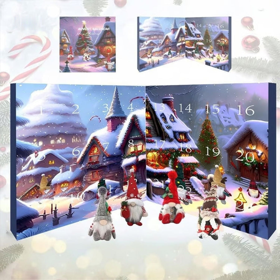 FestiveFrights™ Plüsch Gnom Adventskalender | Halloween- & Weihnachtsfeierdekoration