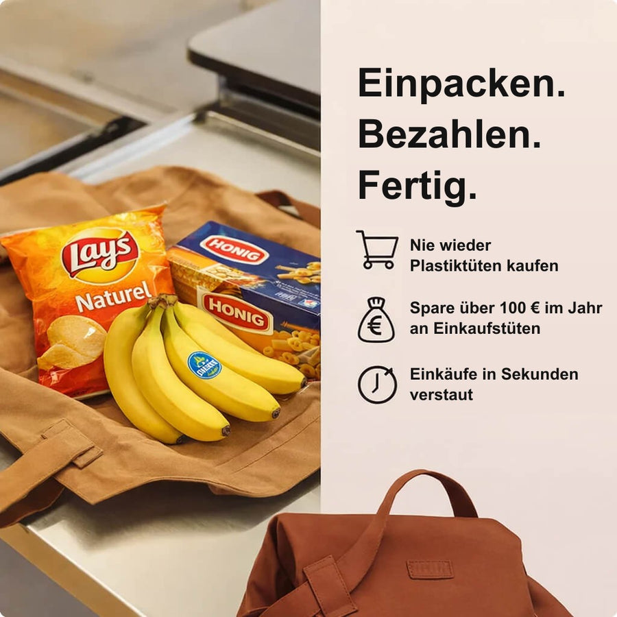 AllesTasche™ Ausklappbare Einkaufstasche | Mehr Platz, weniger Taschen