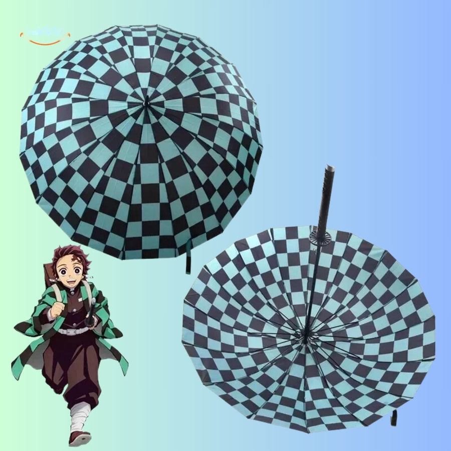 ZenBrella™ | UV-blockierender Anime-Regenschirm, leichter Demon Slayer-Schirm, Zenitsu & Tanjiro