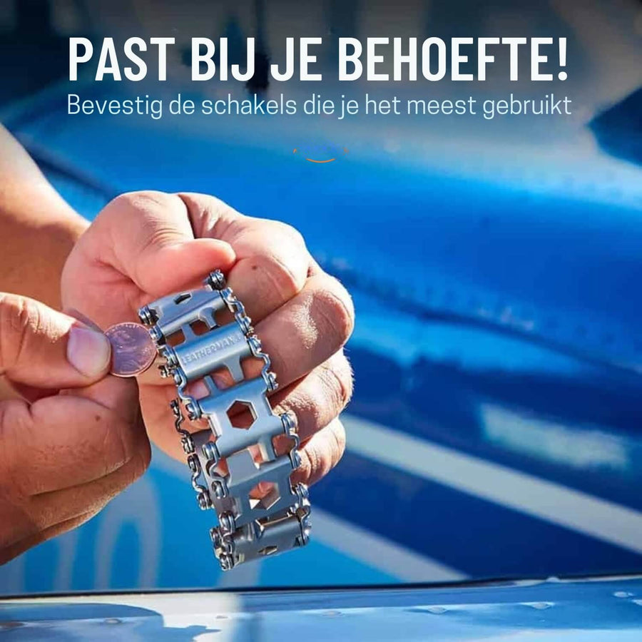 SurvivePro™ Multi-Tool Armband | Edelstahl mit 29 Werkzeugen am Handgelenk