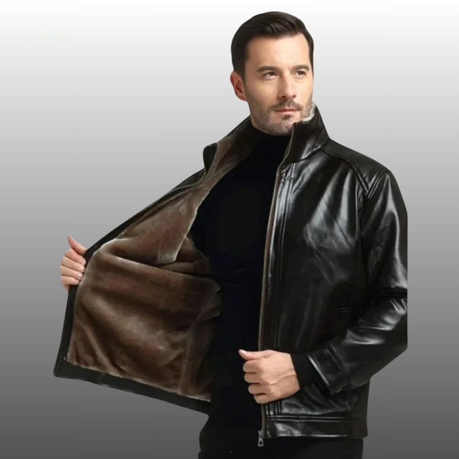 UrbanClass™ Lederjacke | Luxuriöse Fellfütterung und Zeitloses Design