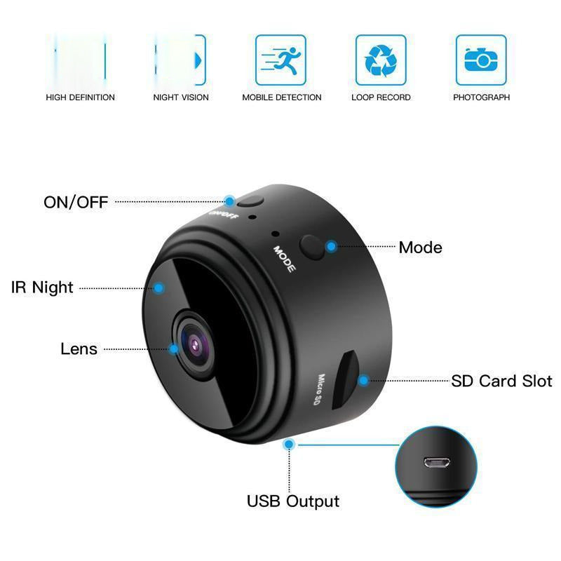 1080p WiFi Mini Kamera - Schütze dein Zuhause Immer und Überall