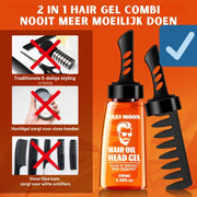 2 in 1 Haargel Kombi | Kamm und Gel in einem für natürlichen, starken und schnell trocknenden Halt beim Stylen