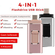 Nie wieder ein voller Speicher mit unserem 4-in-1 Flashlaufwerk. Dieses passt auf jedes Gerät