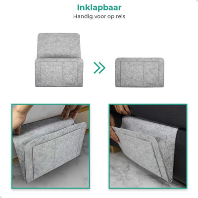 BedCaddy™ Organizer für Bett und Sofa | Halte deine Sachen in Reichweite