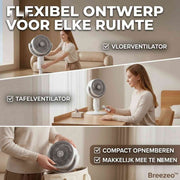 Breezeo™ Ventilator | Leise, ausziehbar und mit Fernbedienung