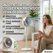 Breezeo™ Ventilator | Leise, ausziehbar und mit Fernbedienung