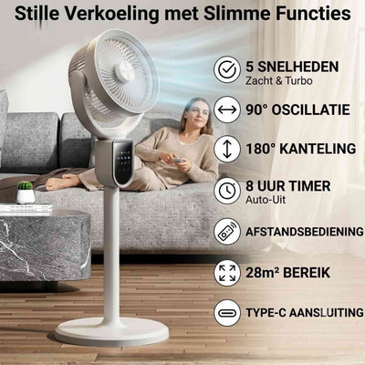 Breezeo™ Ventilator | Leise, ausziehbar und mit Fernbedienung