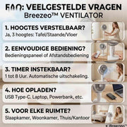 Breezeo™ Ventilator | Leise, ausziehbar und mit Fernbedienung