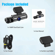 Dashcam Pro™ Full HD 1080P | Dual-Lens, Sicherheit und kristallklare Bilder