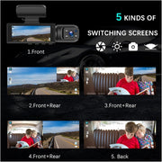 Dashcam Pro™ Full HD 1080P | Dual-Lens, Sicherheit und kristallklare Bilder