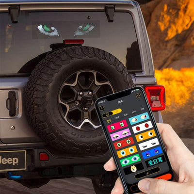 DriveFlex™ Matrix-LED-Display | Devil Eyes, Texte & Animationen per App + Fernbedienung