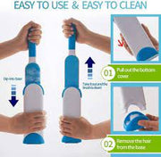 HandyBrush™ | Doppelseitiger Wiederverwendbarer Haustierhaareentferner mit selbstreinigender Basis