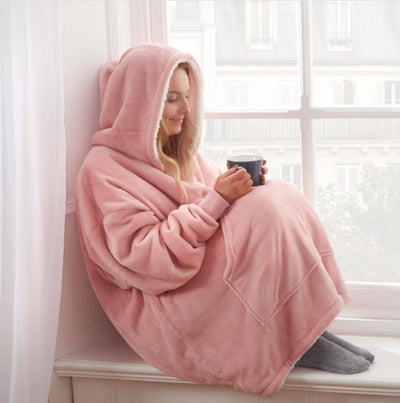 Extra warme Onesize XXL Kapuzenpullover aus Sherpa-Fleece