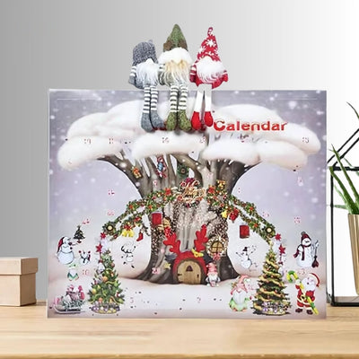 FestiveFrights™ Plüsch Gnom Adventskalender | Halloween- & Weihnachtsfeierdekoration