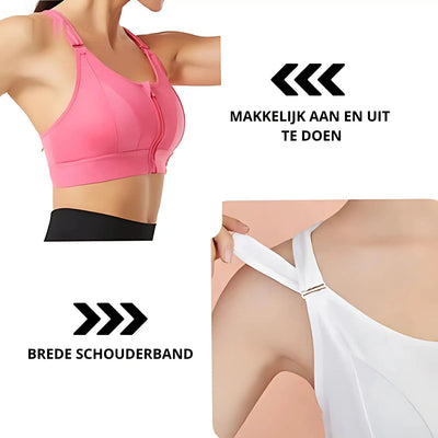Fitura™ Sport-BH | Stoßfest, Reißverschluss vorn & Bequem