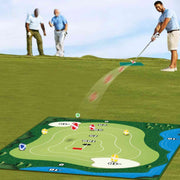 GolfEase™ Golfmatte | Schlagtraining mit Realistischem Gras und Superklebe-Option