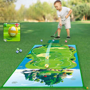 GolfEase™ Golfmatte | Schlagtraining mit Realistischem Gras und Superklebe-Option