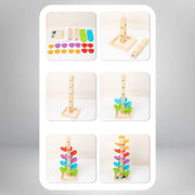 LearnPlay™ Kugelbahn Baum | Bildungsfreundliches Holzspielzeug für Kinder