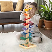 LearnPlay™ Kugelbahn Baum | Bildungsfreundliches Holzspielzeug für Kinder