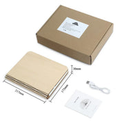 LumiFold™ Schreibtischlampe | 3-Farbige LED, Holzschnitzerei, Faltbar