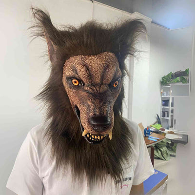 Lupinox™ Maske | Latexhalloweenwolfskopf, leuchtend und perfekt für Halloween