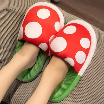 MushroomSlippers™ - Warme, Gemütliche Anime-Gameschuhe Aus Baumwolle | Einzigartiges Design