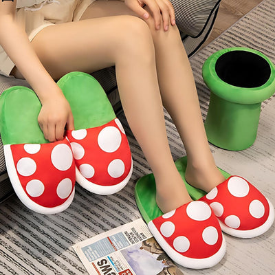 MushroomSlippers™ - Warme, Gemütliche Anime-Gameschuhe Aus Baumwolle | Einzigartiges Design