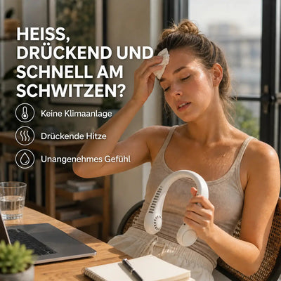 NekFan™ - Tragbarer Aufladbarer Nackenventilator für Direkte Kühlung