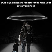 OnePlu™ | Automatischer windbeständiger Regenschirm mit reflektierendem Rand