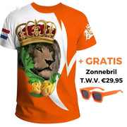 Oranges T-Shirt Set | T-Shirt + GRATIS Sonnenbrille mit UV400-Schutz