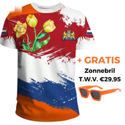 Oranges T-Shirt Set | T-Shirt + GRATIS Sonnenbrille mit UV400-Schutz