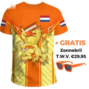 Oranges T-Shirt Set | T-Shirt + GRATIS Sonnenbrille mit UV400-Schutz