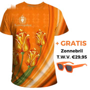 Oranges T-Shirt Set | T-Shirt + GRATIS Sonnenbrille mit UV400-Schutz