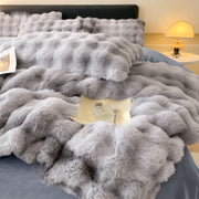 SnuggleBunny™ Plüsch Set | 4-teiliges Bettwäsche Set Super Weich und Komfortabel