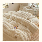 SnuggleBunny™ Plüsch Set | 4-teiliges Bettwäsche Set Super Weich und Komfortabel