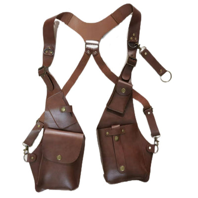 Steampunk™ Schulterholster | Verstellbares Kunstleder-Harness
