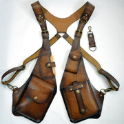 Steampunk™ Schulterholster | Verstellbares Kunstleder-Harness