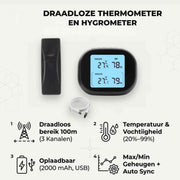 ThermoSense™ Messgerät | Temperatur und Luftfeuchtigkeit per Funk