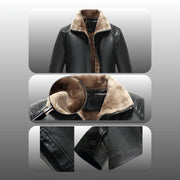 UrbanClass™ Lederjacke | Luxuriöse Fellfütterung und Zeitloses Design