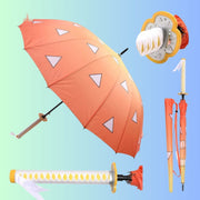 ZenBrella™ | UV-blockierender Anime-Regenschirm, leichter Demon Slayer-Schirm, Zenitsu & Tanjiro