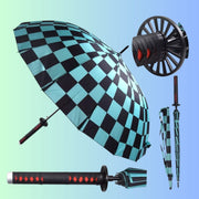 ZenBrella™ | UV-blockierender Anime-Regenschirm, leichter Demon Slayer-Schirm, Zenitsu & Tanjiro