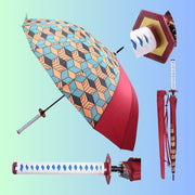 ZenBrella™ | UV-blockierender Anime-Regenschirm, leichter Demon Slayer-Schirm, Zenitsu & Tanjiro