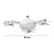 AeroGlow™ Ventilatorlampe | LED, E27 Fassung & Stilvolles Decken-Design