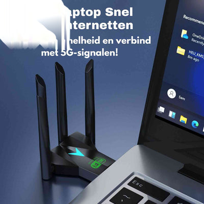 AeroLink™ WLAN-Adapter | 5G Dual-Band, 1300 Mbit/s & durch Wände Reichweite