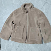 CozyLuxe™ Teddy Wolljacke | Luxuriöser Komfort mit Hohem Kragen und Weicher Schafwolle