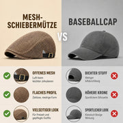 Casual Mesh Flat Cap™ | Luftige Schiebermütze