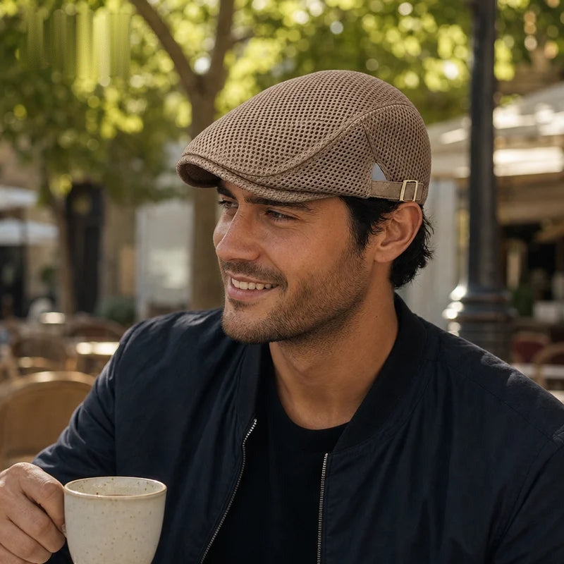 Casual Mesh Flat Cap™ | Luftige Schiebermütze