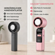 ChillFlow™ | Klappbarer Handventilator mit Kühlplatte