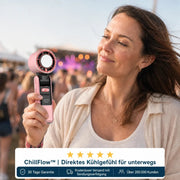 ChillFlow™ | Klappbarer Handventilator mit Kühlplatte
